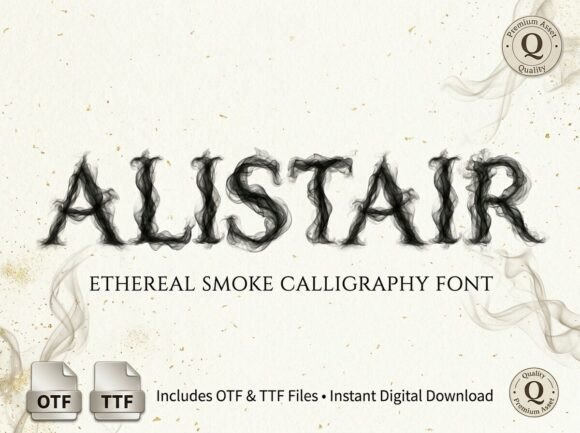 Alistair: The Smoke Lettering Font for Hauntingly Beautiful Designs