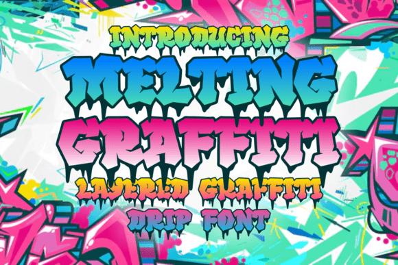 Bring Urban Energy to Your Projects with Melting Graffiti