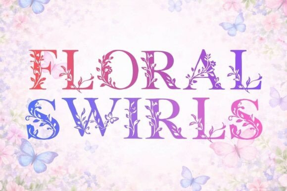 Floral Swirls: A Decorative Serif Font for Elegant Designs