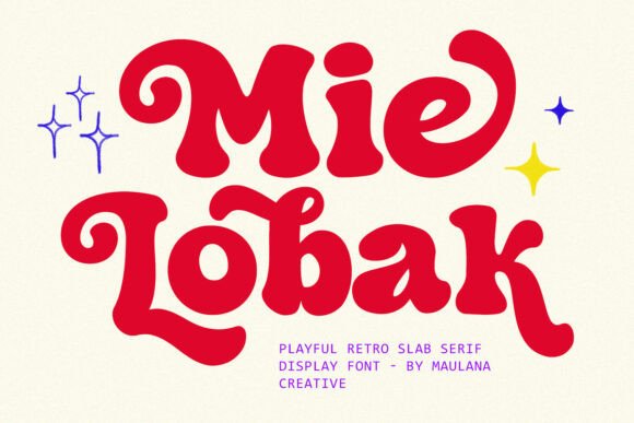 Mie Lobak: A Groovy Retro Slab Serif for Your Designs