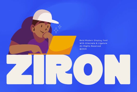 Ziron: Bold Modern Sans Display Font for Dynamic Projects